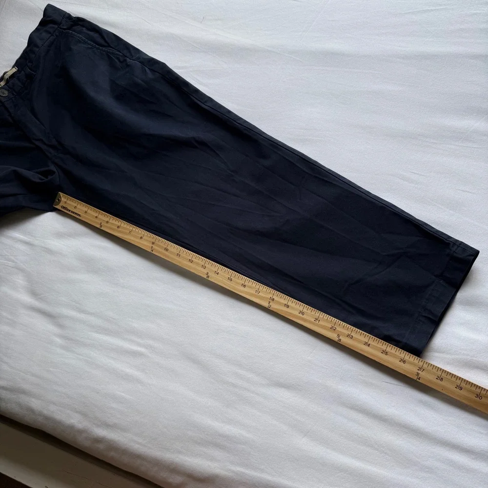 Banana Republic Lived-In Chino Athletic Fit Navy Blue Pants 34x30 Stretch Cotton